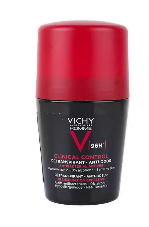 VICHY HOMME DEO ROLL 96H CLINICAL CONTROL 50ML-BLACK